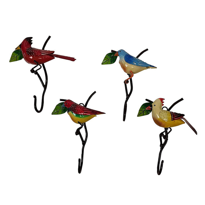 (Set of 4) Single Bird Wall Hooks for Home Decoration