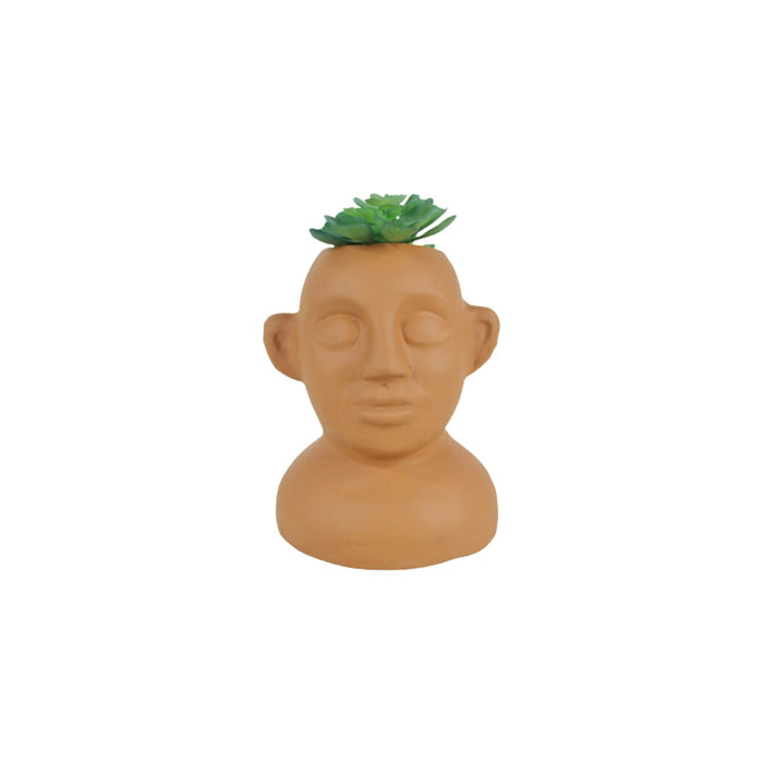 Terracotta Head Pot for Small Plants & Succulents