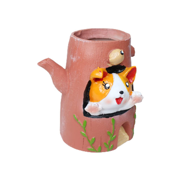 Coorgi Dog in Truck Pot for Home and Balcony Decoration