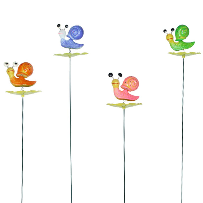 (Set of 4) Snail Garden Stake/Stick for Garden Decoration