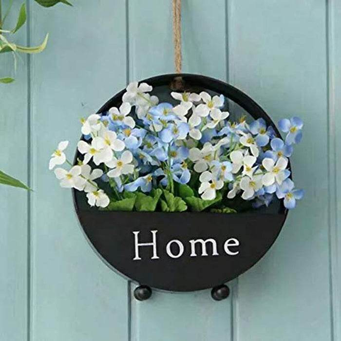 10 inch Metal Black Wall Hanging Pot for Home Decoration