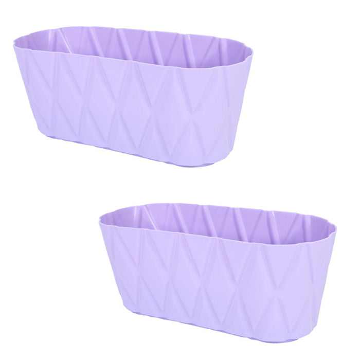 Solitaire Window (Set of 2) in purple (Plastic Pots for home plants)