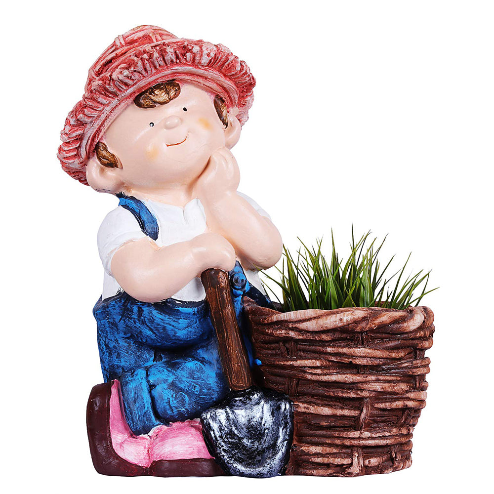 Farm Boy with Spade for Garden Decoration