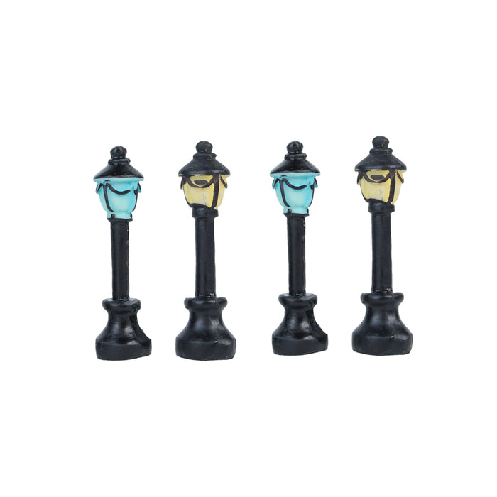 Miniature Toys: (Set of 4) Fairy Garden Street Lights - Wonderland Garden Arts and Craft