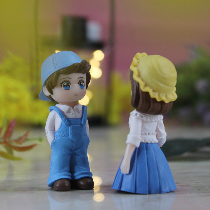 Dangri Boy  Couple-3 ( Miniature toys , cake toppers , small figuine, Valentine couple)