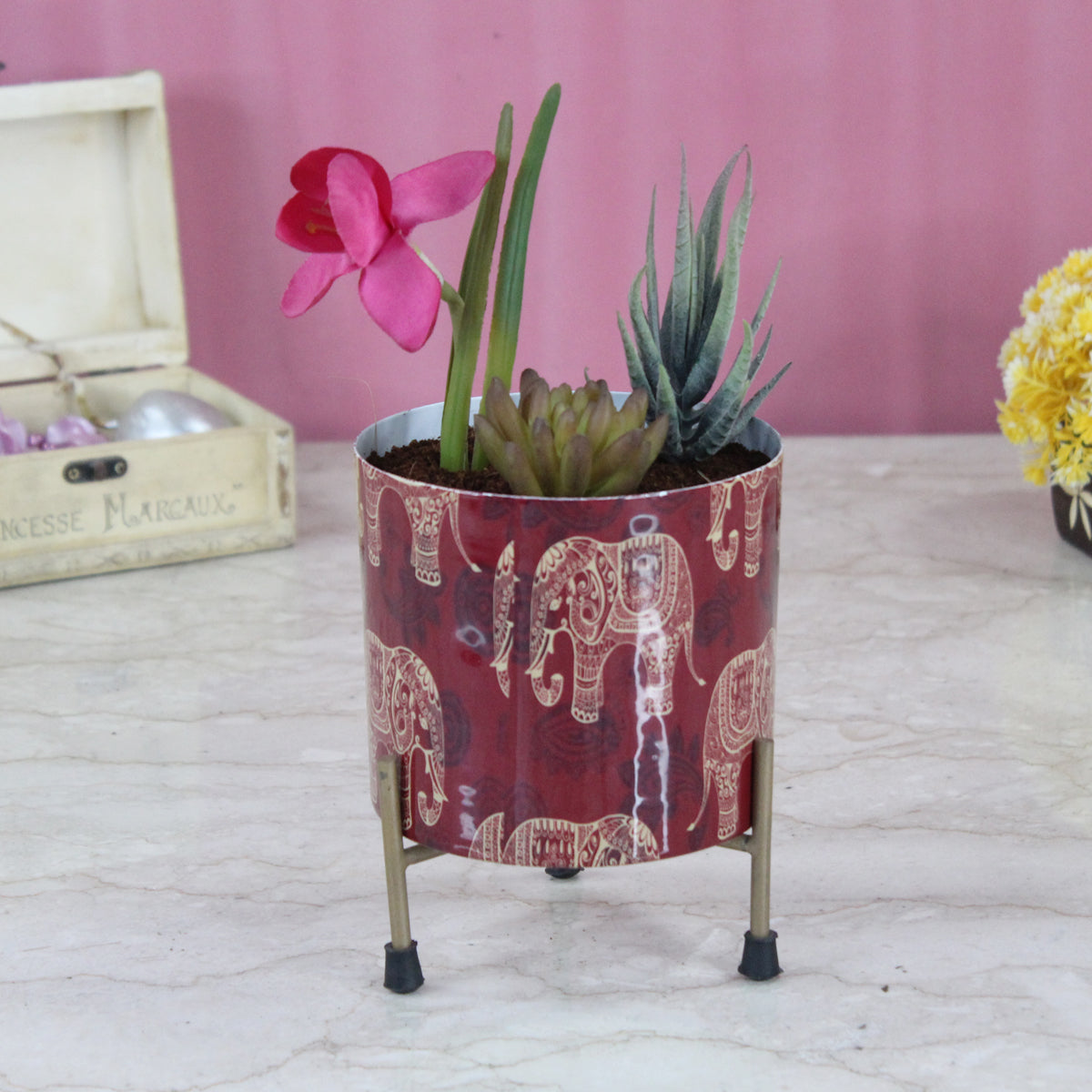 buy metal flower pots online — Wonderland Garden Arts and Craft