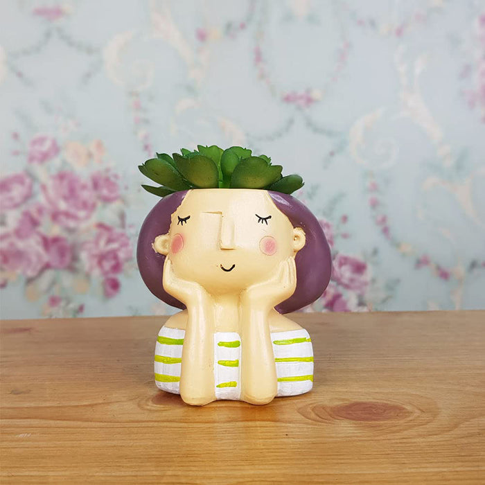 Girl Succulent Pot for Home and Balcony Decoration