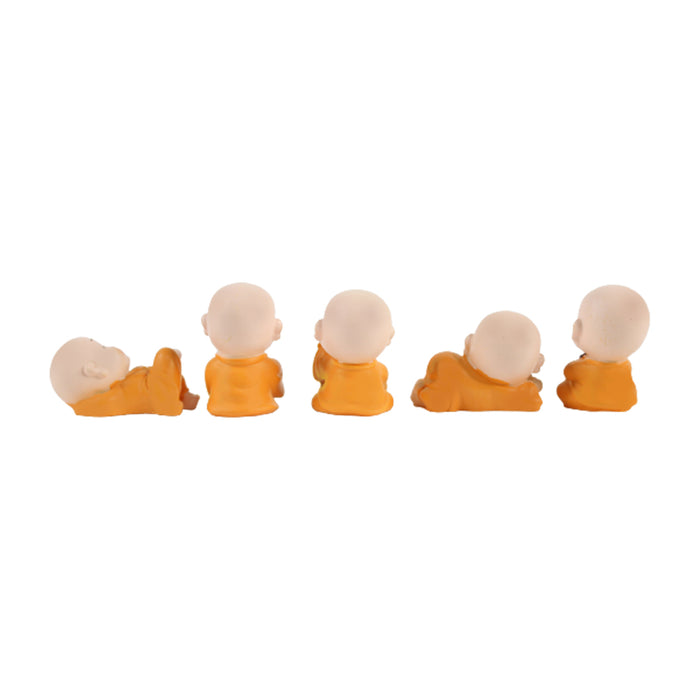 Wonderland  Miniature toys Set of 5 Smiling Monk