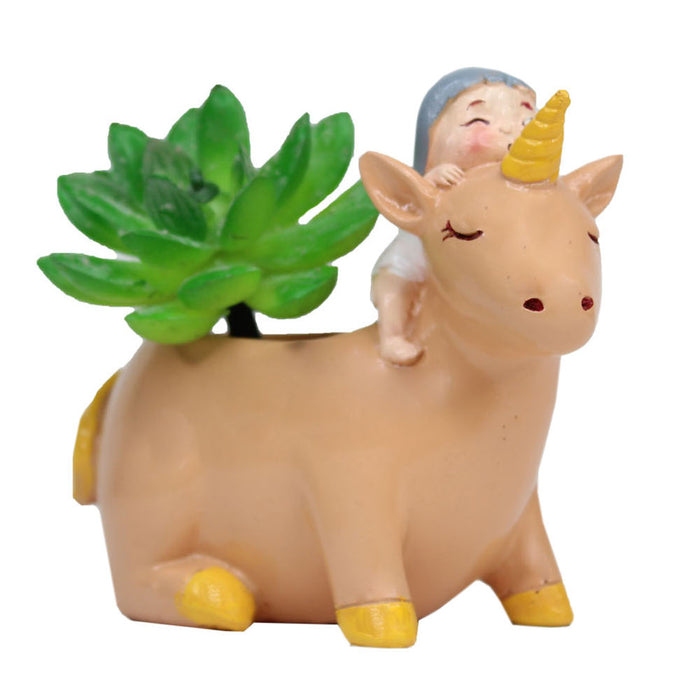 Unicorn Succulent Pot for Home and Balcony Decoration