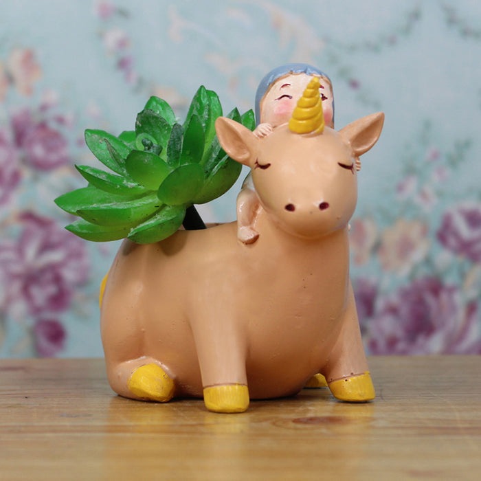 unicorn succulent pot Buy Unicorn Succulent Pot (Designer pots for Small Plants) Online — Wonderland Garden Arts and Craft