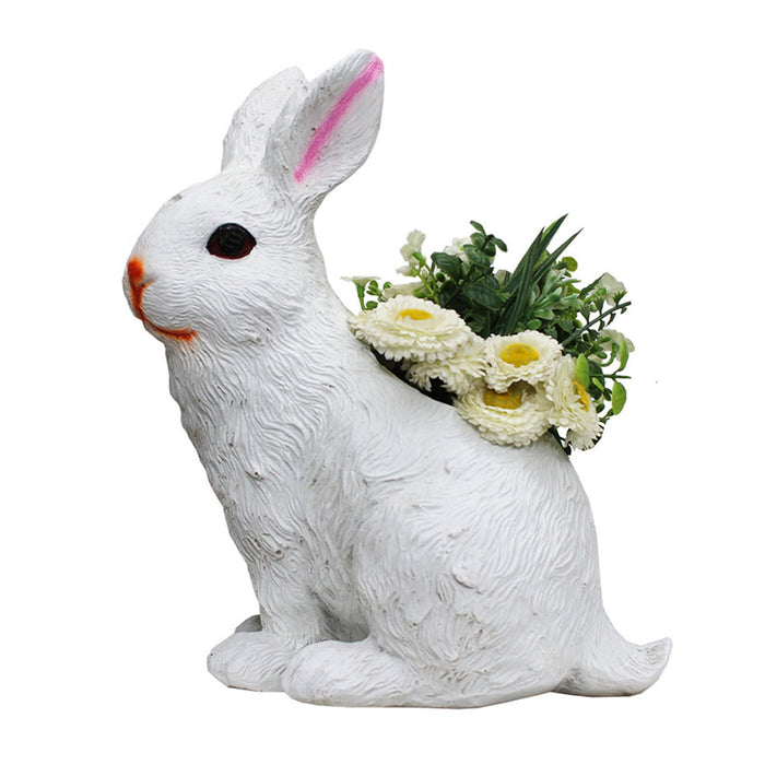 Rabbit Succulents Pot for Home Decoration (White) - Wonderland Garden Arts and Craft