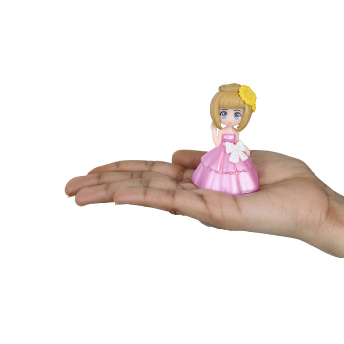 Wonderland Miniature toys dressed Girls - Pink + Yellow