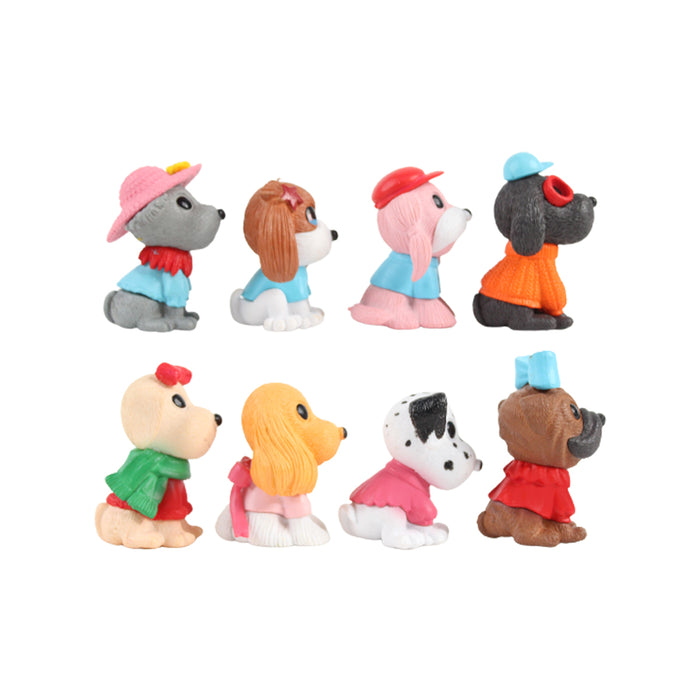 Wonderland  Miniature toys Set of 8  Funny Mini Dogs