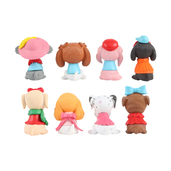 Wonderland  Miniature toys Set of 8  Funny Mini Dogs