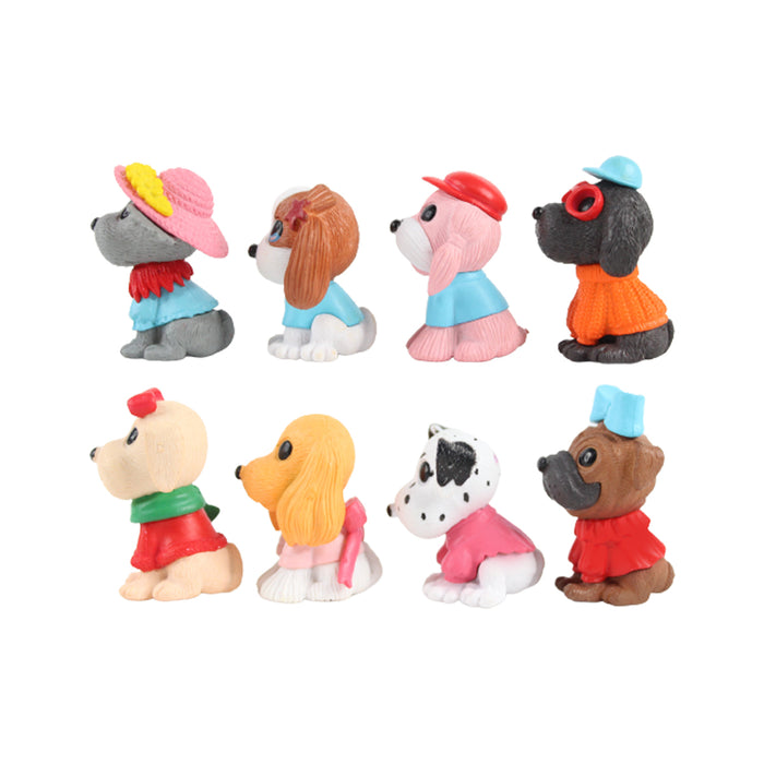 Wonderland  Miniature toys Set of 8  Funny Mini Dogs