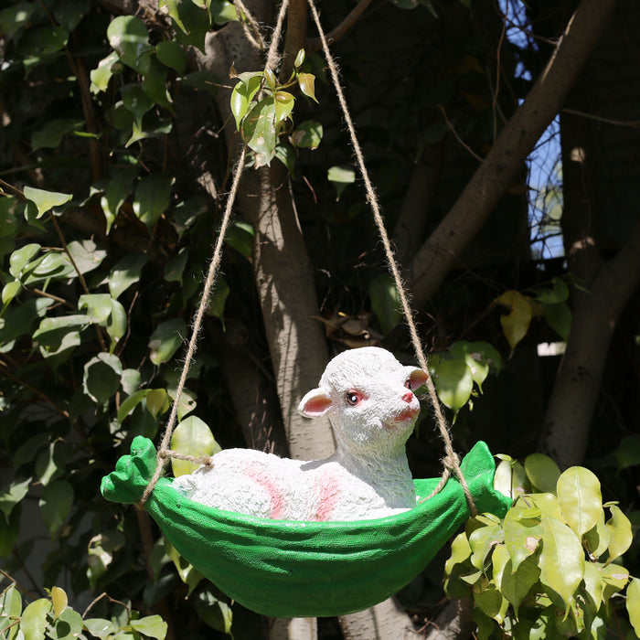 Hanging Lamb for garden decor-Green