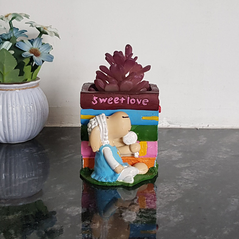 Sheep & Books Succulent Planter