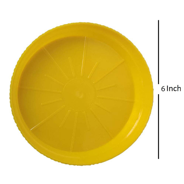 (Pack of 12, 6 inch) Plant Saucer,Durable Plant Tray Flower Pot Saucer Round Pallets for Indoors and Outdoor, Plant Container Accessories (Yellow)