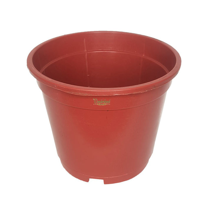8 inch Set of 3  plastic pots for Outdoor ( Plastic Pots for Home Plants) (Terracotta)