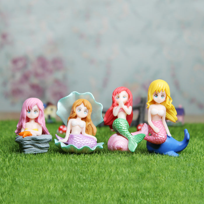 Miniature Toys : (Set of 4) Mermaid