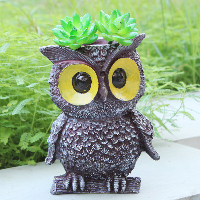 Owl Pot Planter for Home, Balcony and Garden Decoration (Brown)