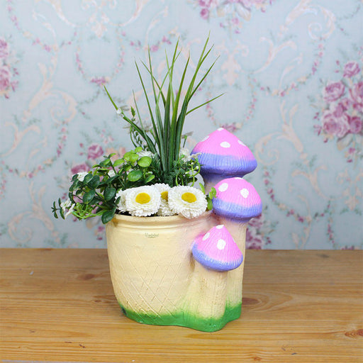 Mushroom Succulent Pots for Garden Decoration (Purple) - Wonderland Garden Arts and Craft