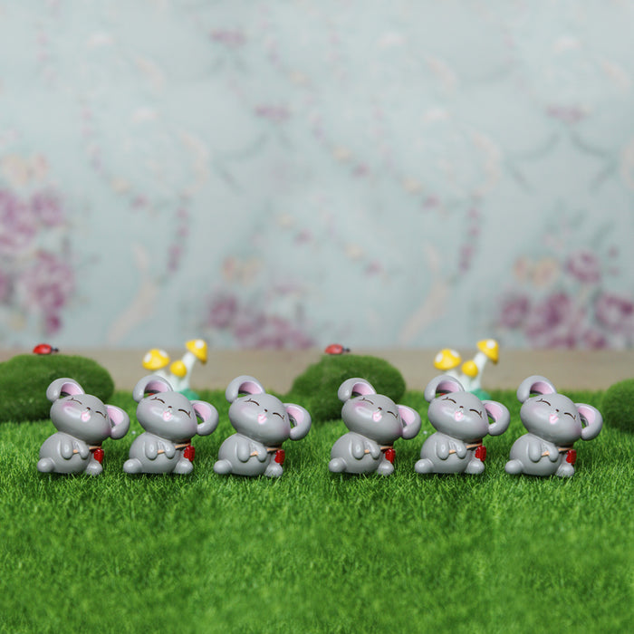 Miniature Toys : (Set of 6) Mouse for Fairy Garden Accessories