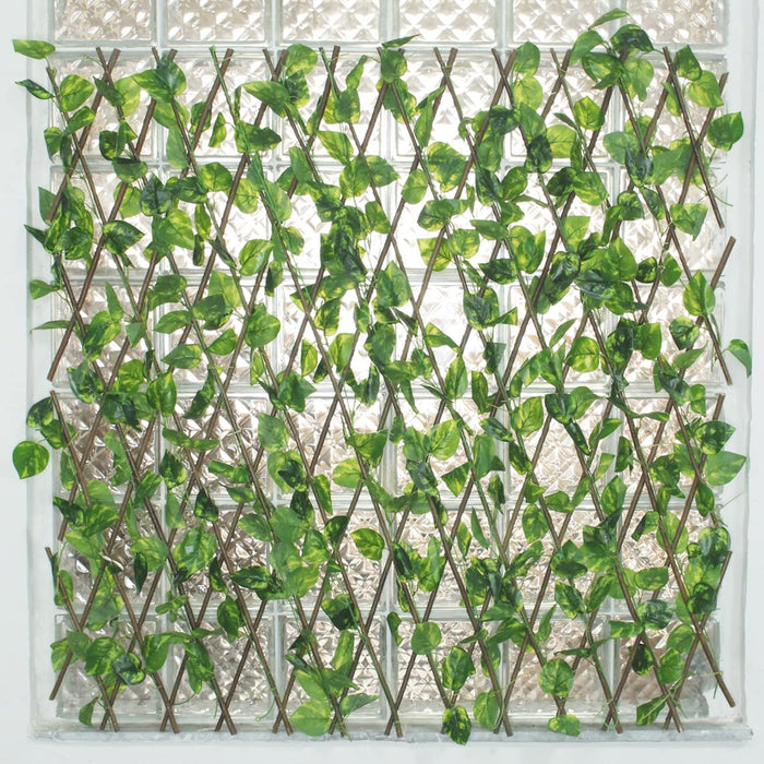 Artificial Expanding Trellis Fence (Light Green) for Home Decoration