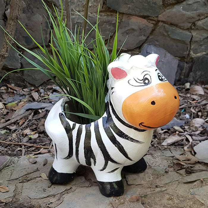 Zebra Planter for Home and Garden Decoration