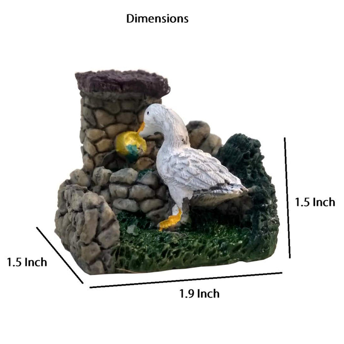 Miniature Toys :  (Set of 2) Resin duck with Pond Garden / Bonsai Miniature for landscape decoration ( tray gardening  miniature toys)