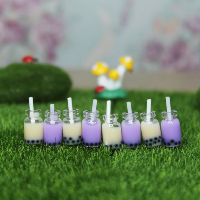 Miniature Toys : (Set of 8) Yellow and Purple Soda Drink