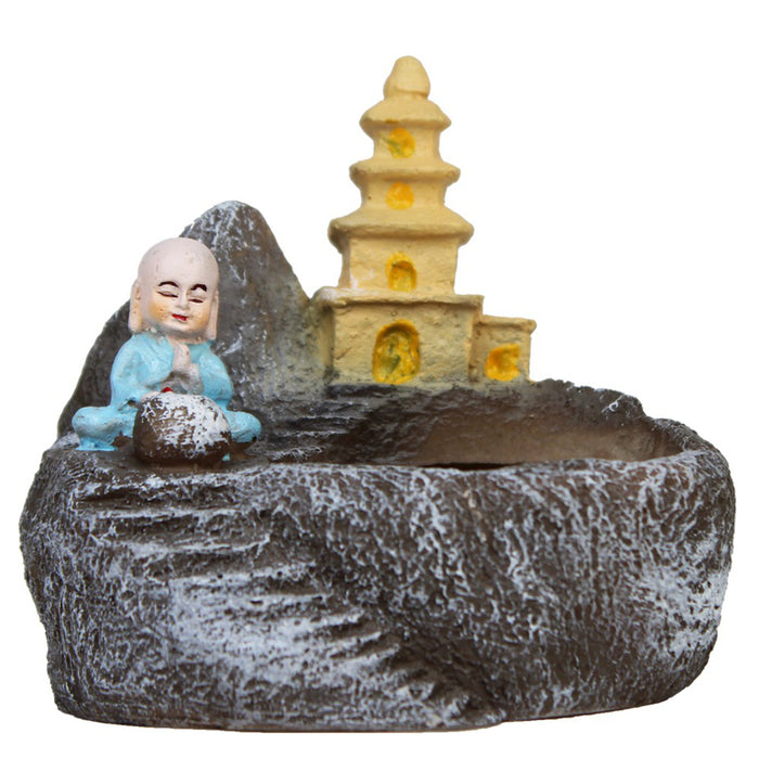 Resin Monk & Temple Succulent Pot for Home Decoration - Wonderland Garden Arts and Craft