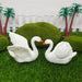 Miniature Toys : Swans for Fairy Garden Accessories - Wonderland Garden Arts and Craft