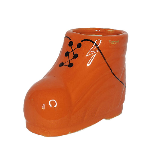 Shoe Shape Ceramic Pot for House and Garden Decoration (Orange) - Wonderland Garden Arts and Craft