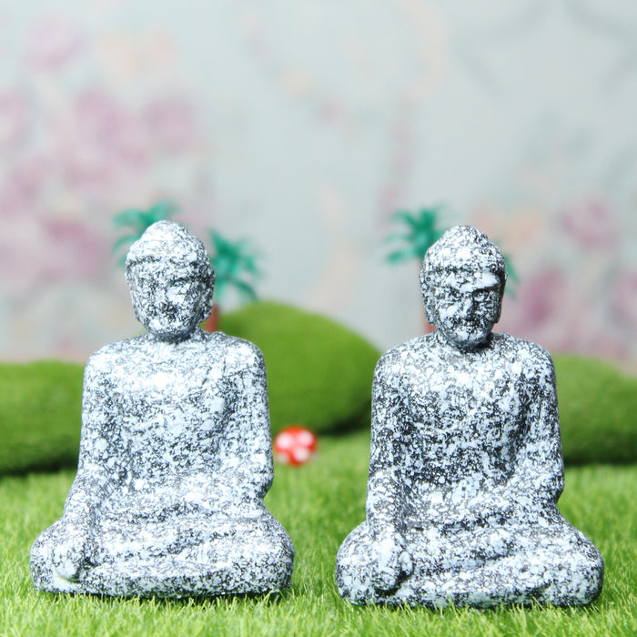 Miniature Toys : (2 Pc/Set ) Stone Buddha