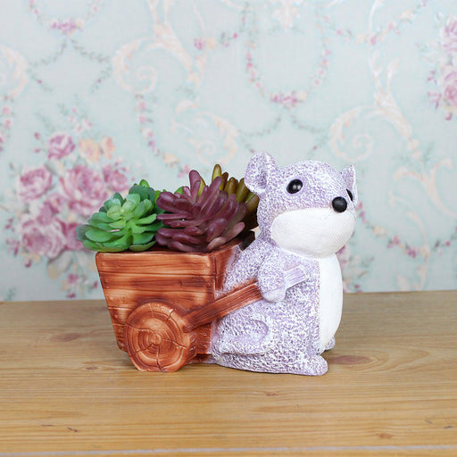 Mouse Succulent Pot for Home and Balcony Decoration (Grey) - Wonderland Garden Arts and Craft