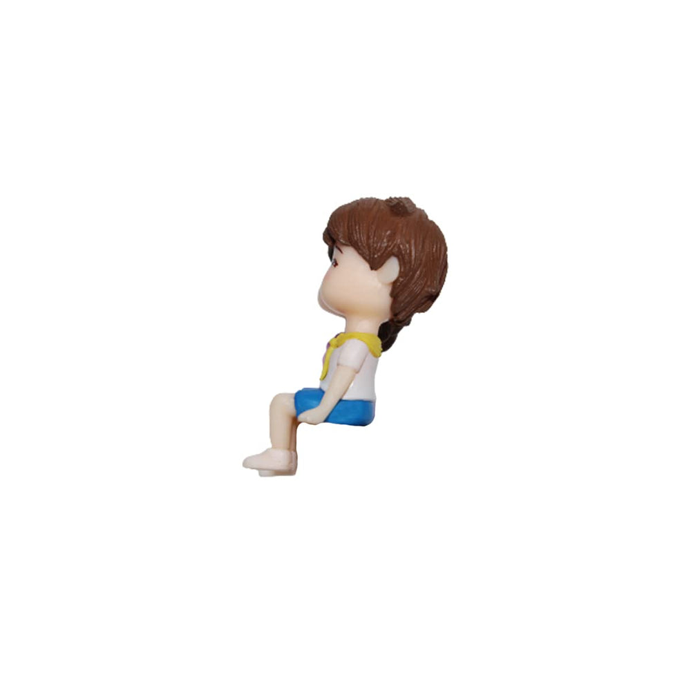 Miniature Couple Set for Miniature Garden Decor (Bonsai , Plant décor, Miniature Toys) (Kids in Uniform)