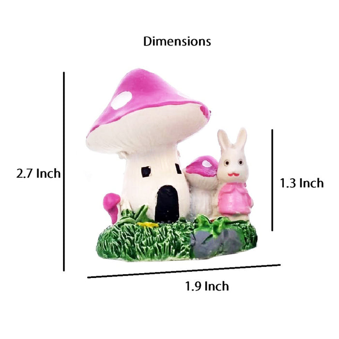 Miniature Toys : (Set of 2 ) Mushroom House for fairy garden accessories