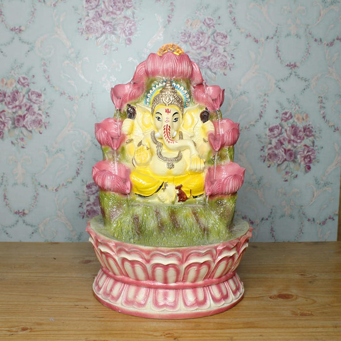 Ganesh with lotus Fountain for Decoration