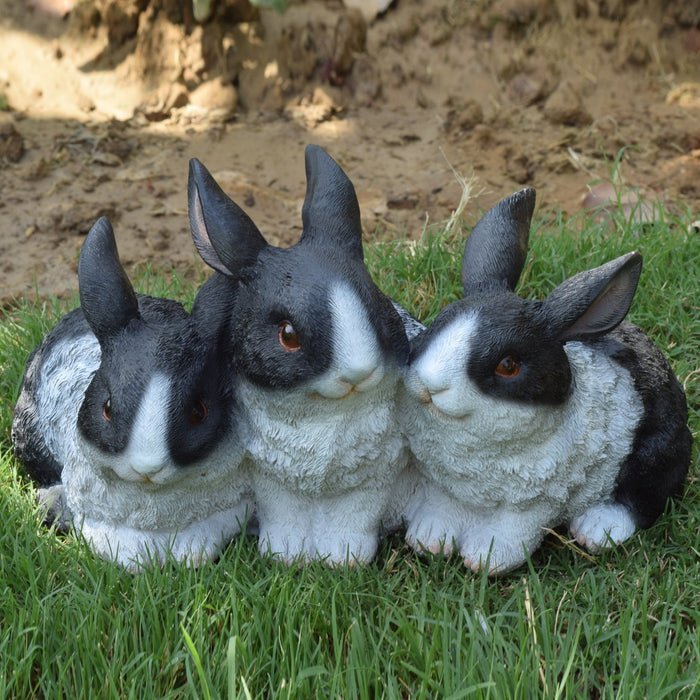 Three Rabbits Statue for Balcony and Garden Decoration