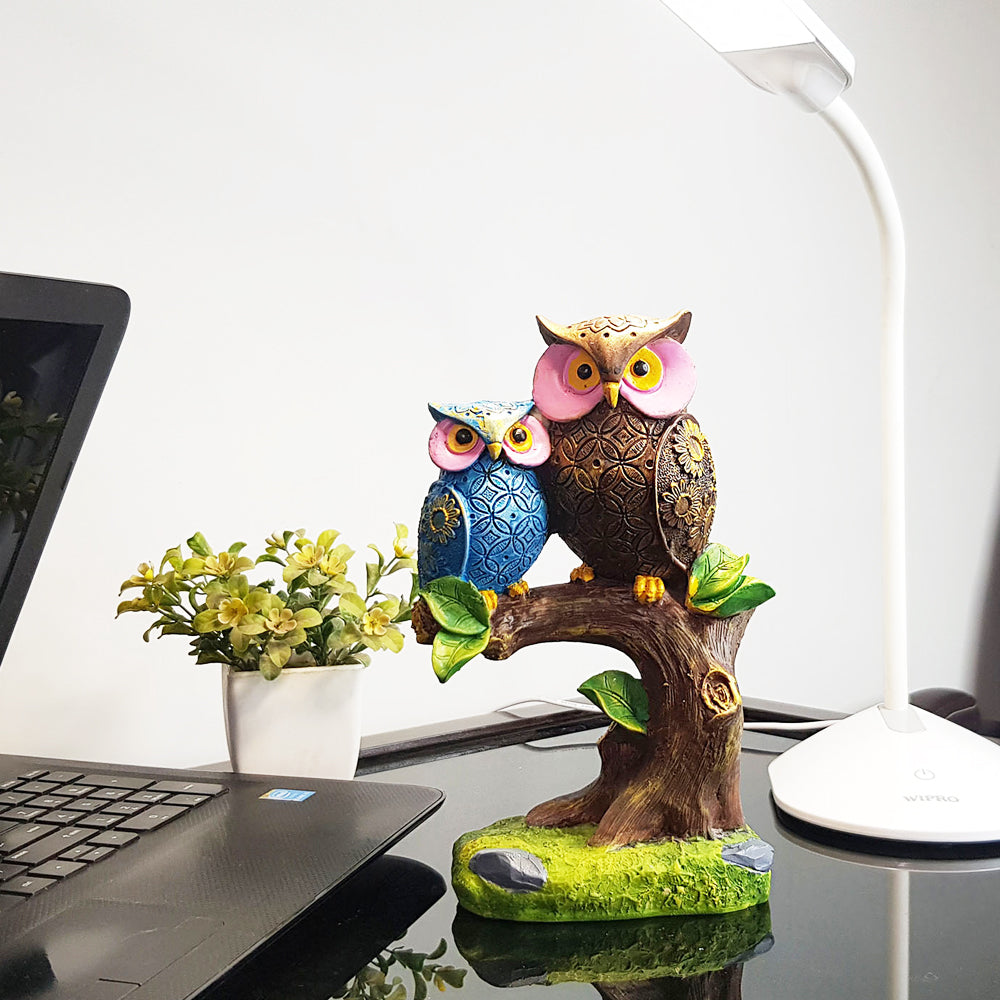 Two Owl on Tree for Home and Garden Decoration