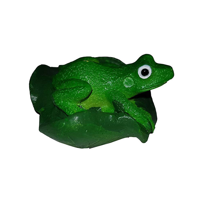 Miniature Toys : (Set of 2) Frog on leaf for Fairy Garden Accessories