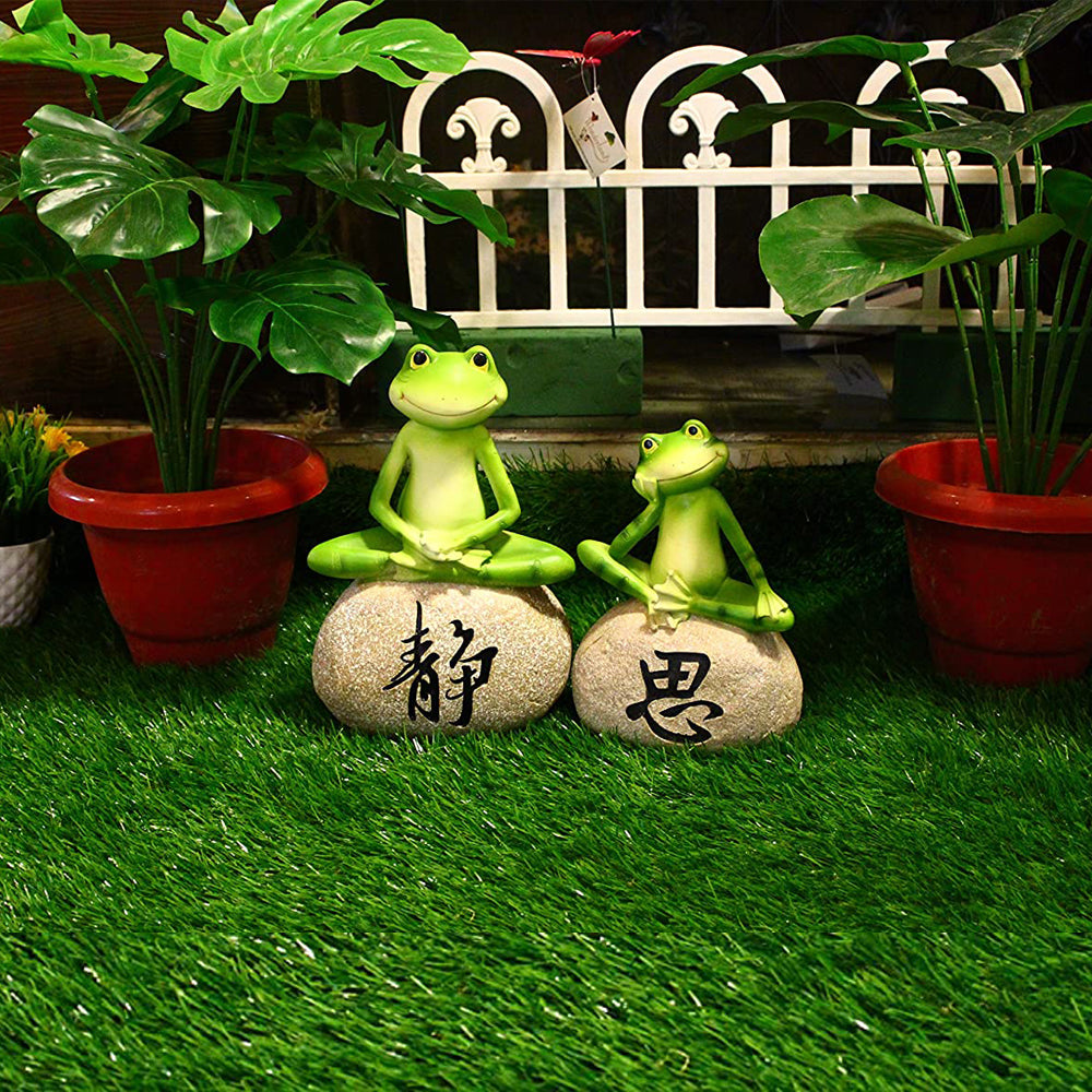 Buy Sitting Yoga Frog For Garden Or Home Décor Online — Wonderland Garden  Arts and Craft