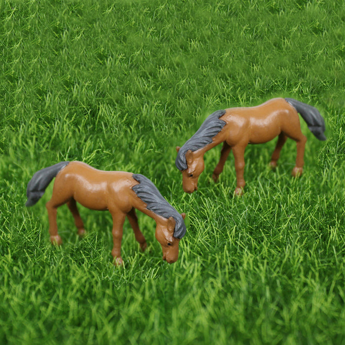 (Set of 2) Horse Garden Miniature for Landscape Decoration.