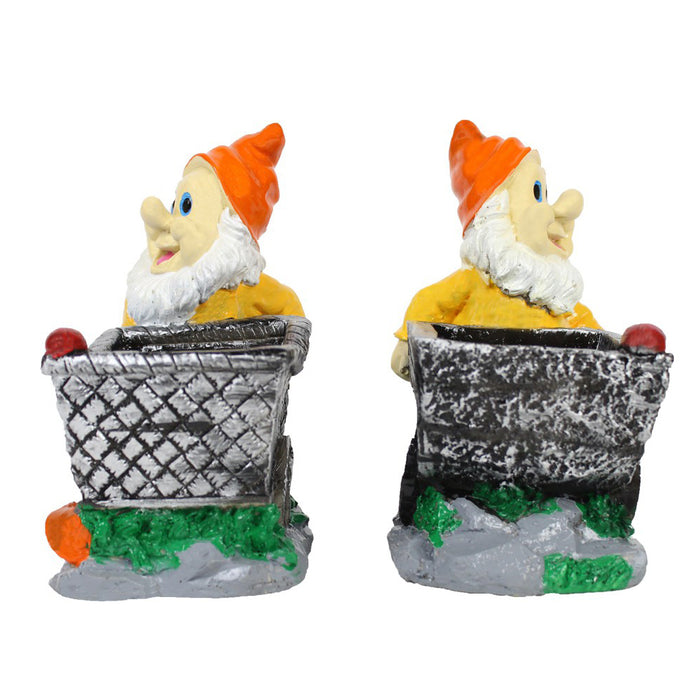 (Set of 2) Small Gnome Succulents for Home Decoration