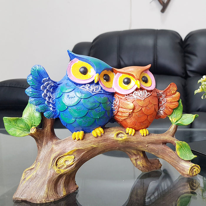 Two owl on Branch for Home Decor, Garden Decoration