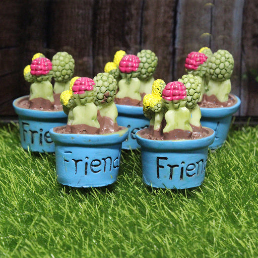Miniature Toys : (Set of 5) Cactus Pot - Wonderland Garden Arts and Craft