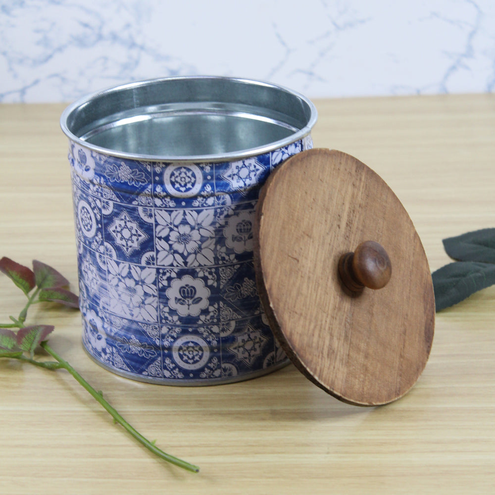Metal Mandala print storage container