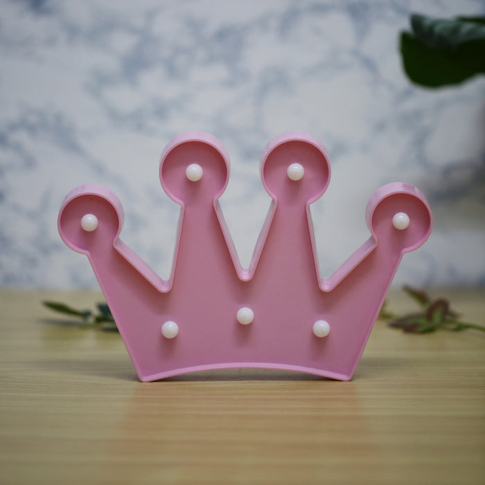 Crown LED wall light-Pink for kids room night light (Hole at the back)