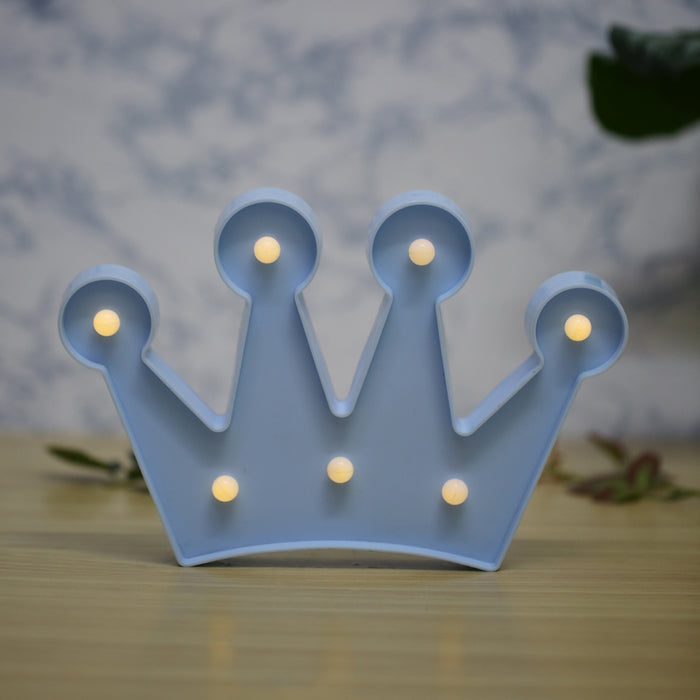 Crown LED wall light-Blue( hole at the back, kids room night light)